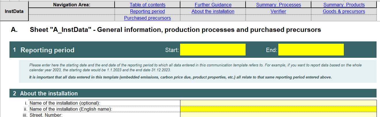 How to start working on CBAM report and excel